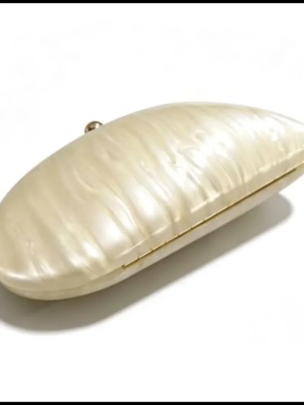Acrylic Snail Shell Clutch Detachable Chain Evening Bag